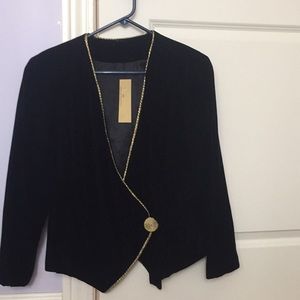 Talbots black velvet jacket